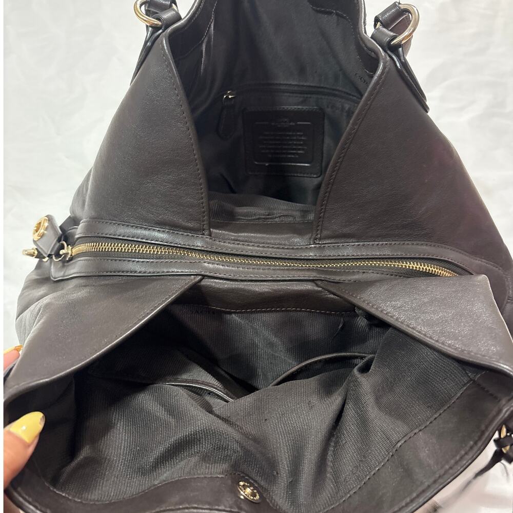 Coach Edie Shoulder Bag 28 in Signature Jacquard Logo Work Travel Y2k Purse - Picture 6 of 13